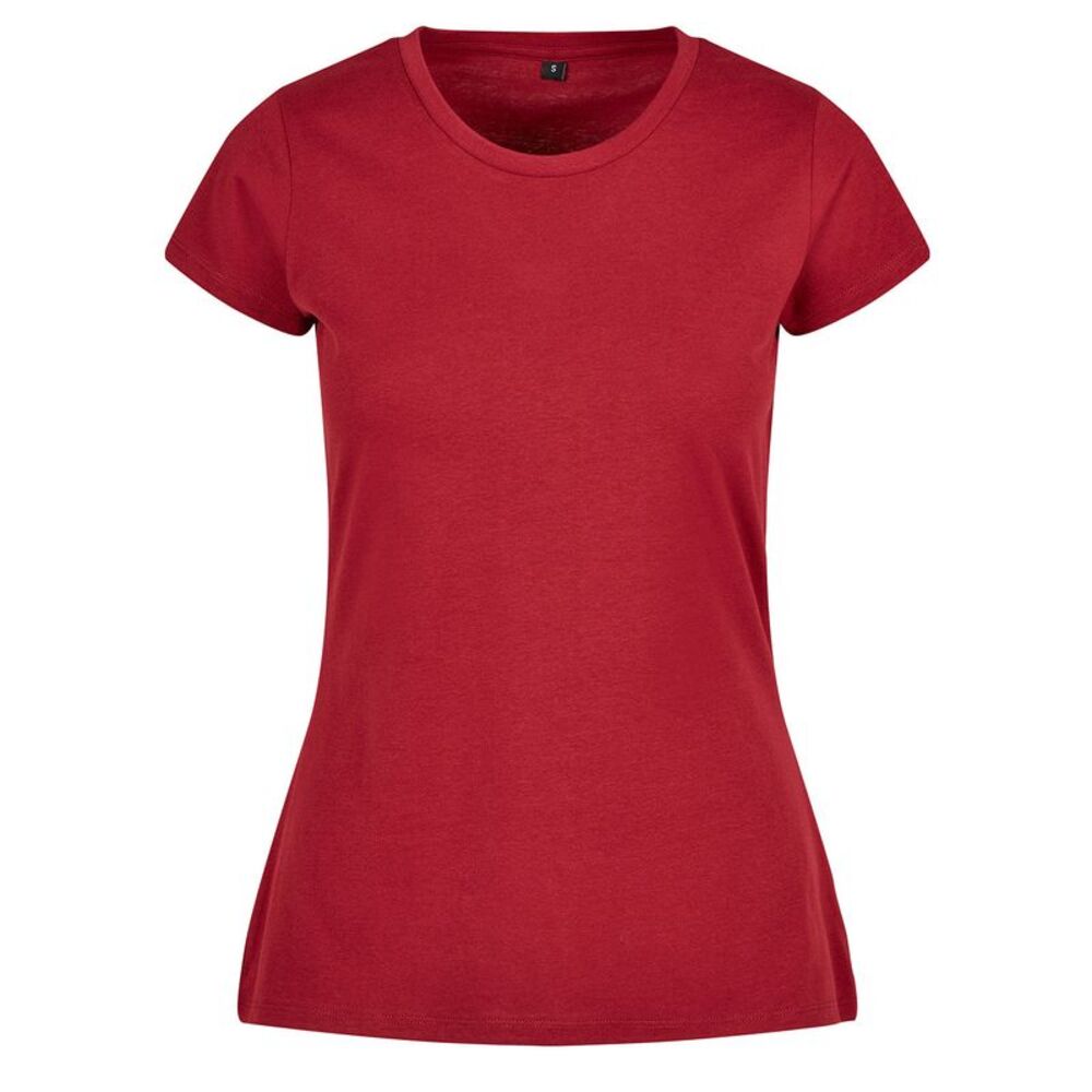Build Your Brand Womens/Ladies Basic T-Shirt / Burgundy